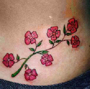 Kleine Tattoos on Kleine Rote Bl  Mchen  Evtl  Malve