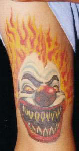 Grinsender Clown Tattoo