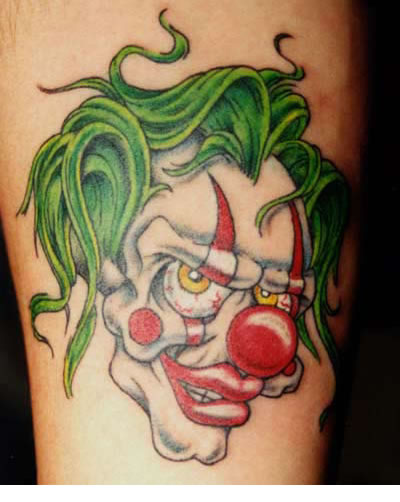 Clown mit Hrnern Tattoo