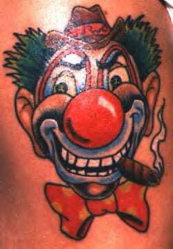Clown mit Zigarre Tattoo