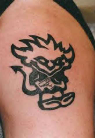 Bart Simpson Dämon Tattoo