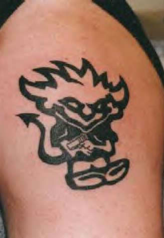 Bart Simpson Dmon Tattoo