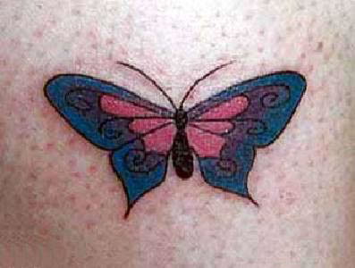 Stilisierter Schmetterling Tattoo