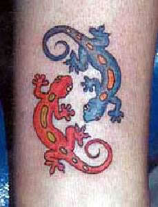 Gecko Tattoos on Zwei Geckos Tattoo